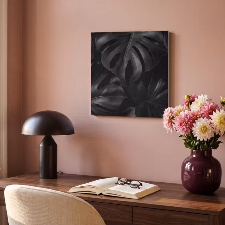 Acoustic Felt - Black - Monstera - Leaves — 4