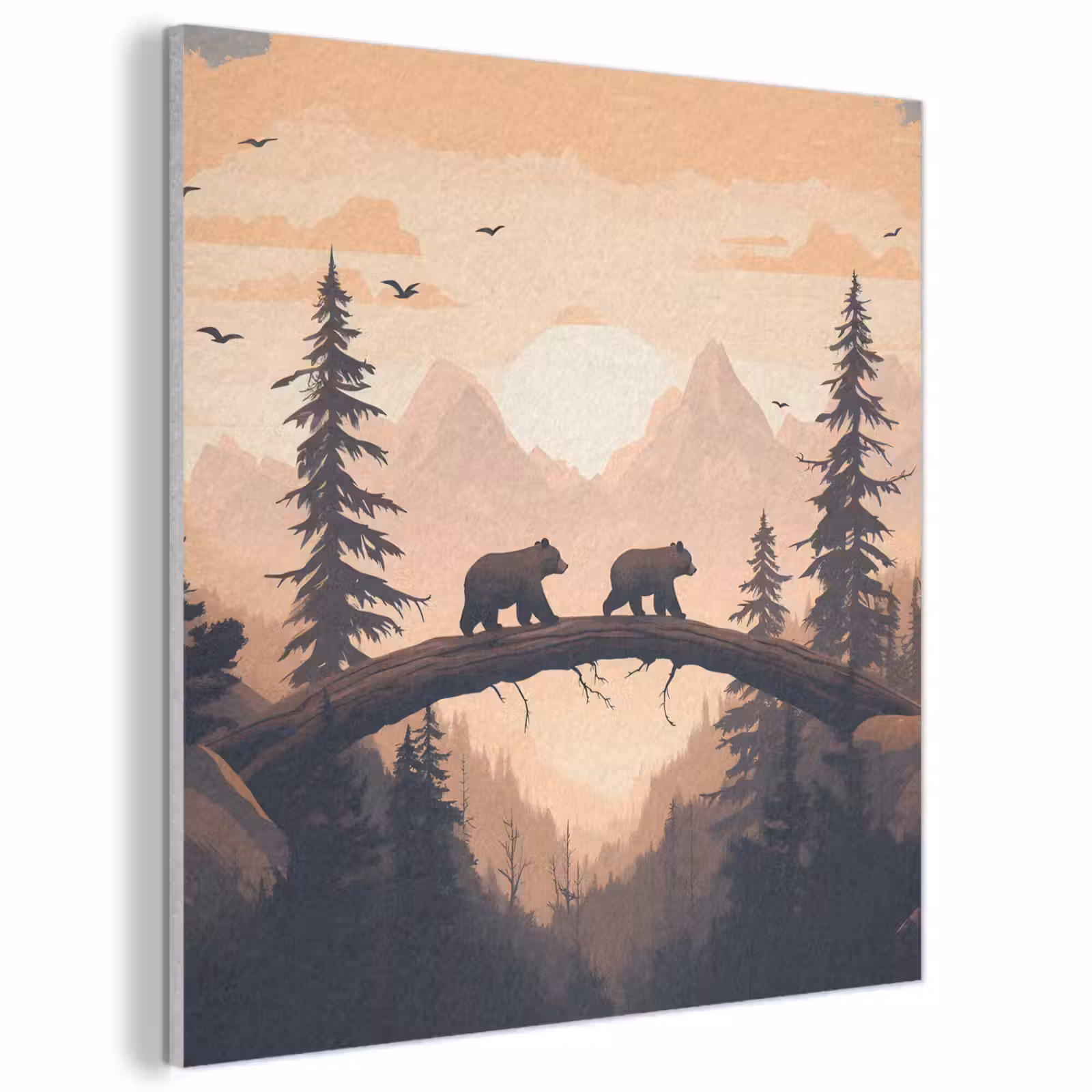Acoustic Felt - Bears - Trees - Landscape - Sunset — 1