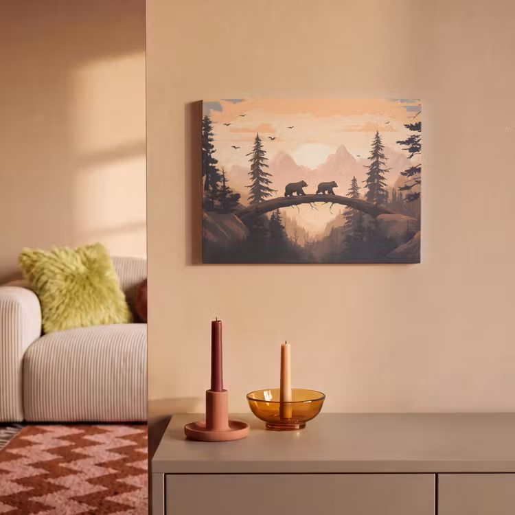 Acoustic Felt - Bears - Trees - Landscape - Sunset — 2