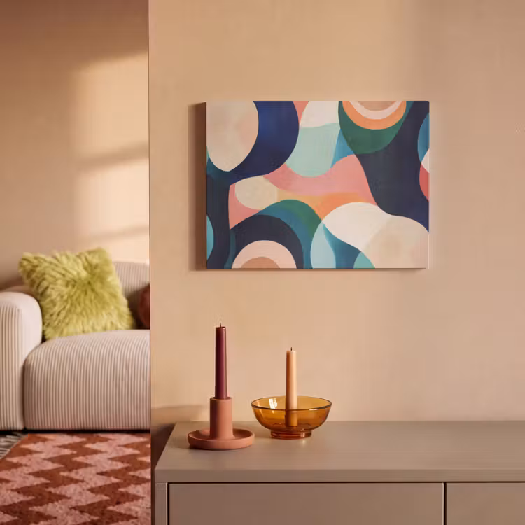 Acoustic Felt - Abstract - Blue - Pink — 2