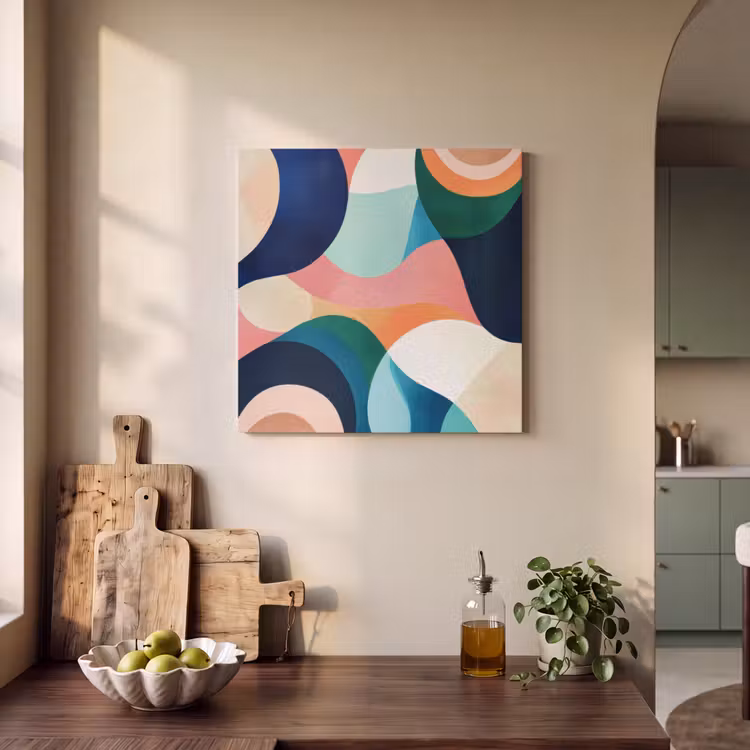 Acoustic Felt - Abstract - Blue - Pink — 3