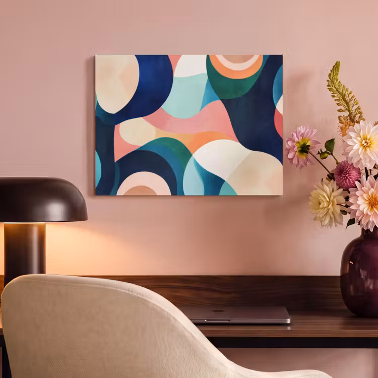Acoustic Felt - Abstract - Blue - Pink — 4
