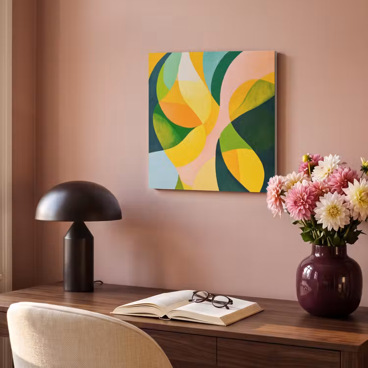 Acoustic Felt - Abstract - Yellow - Pink - Green — 4