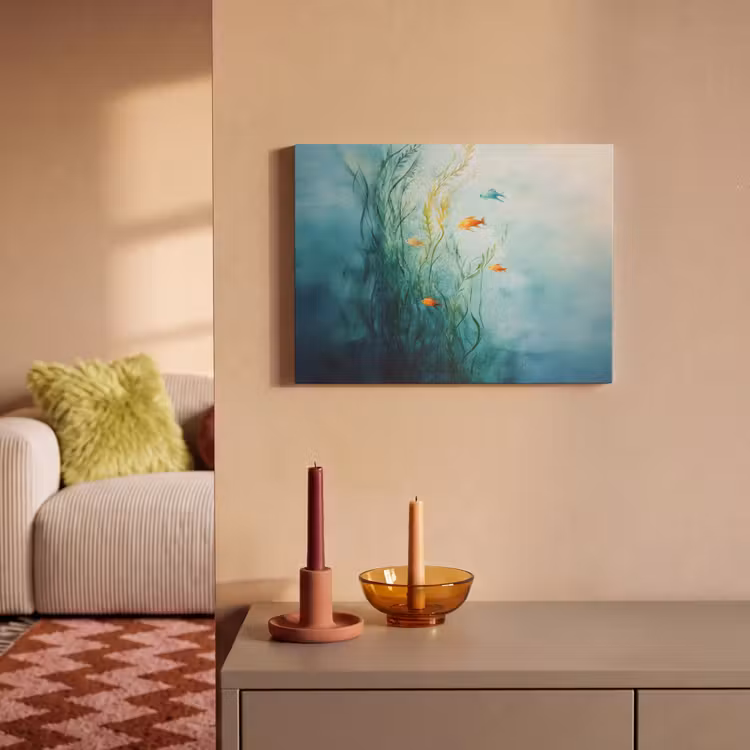 Acoustic Felt - Aquatic plants - Fish - Colorful - Water — 2