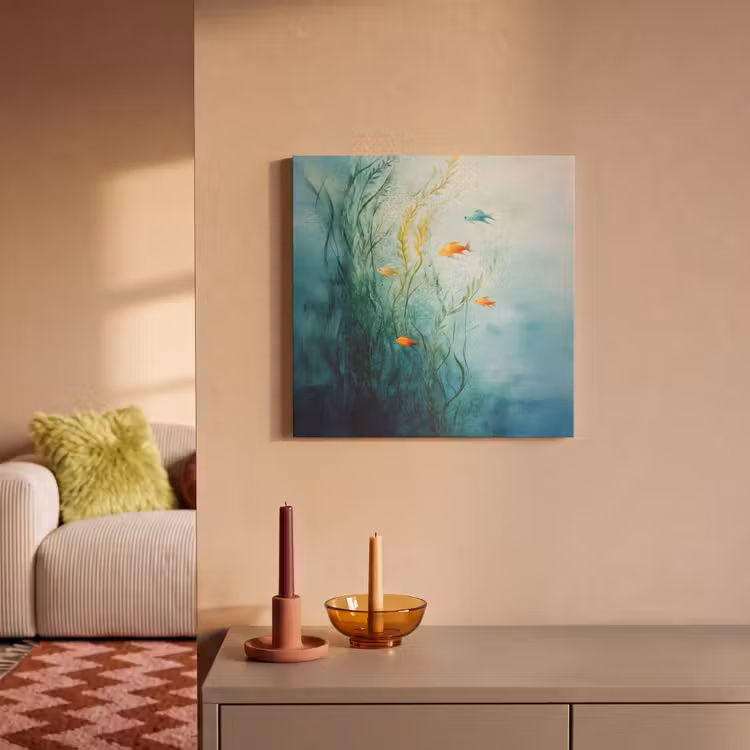 Acoustic Felt - Aquatic plants - Fish - Colorful - Water — 2