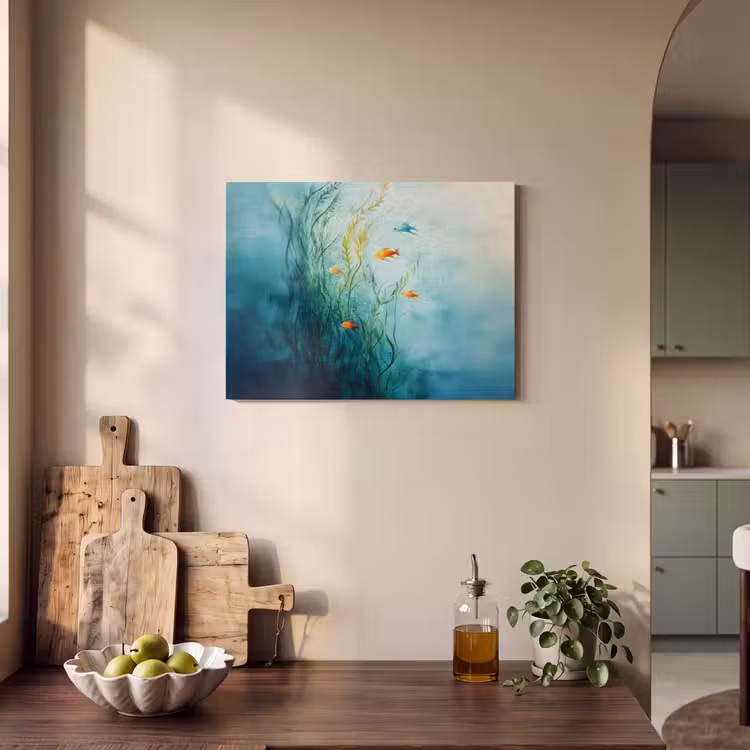 Acoustic Felt - Aquatic plants - Fish - Colorful - Water — 3