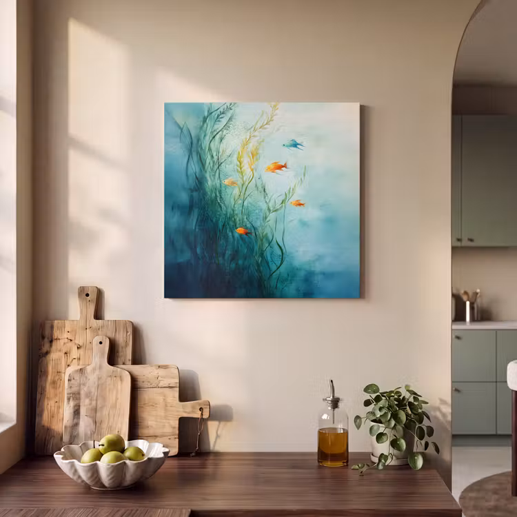 Acoustic Felt - Aquatic plants - Fish - Colorful - Water — 3