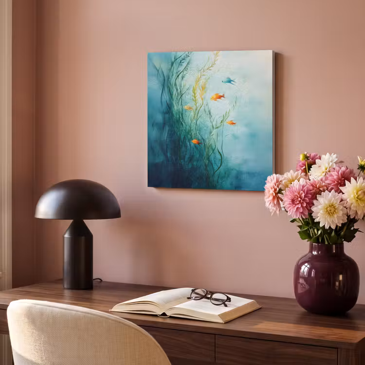 Acoustic Felt - Aquatic plants - Fish - Colorful - Water — 4