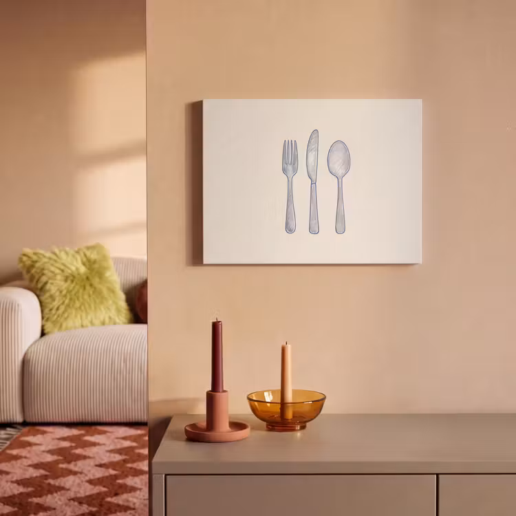 Acoustic Felt - Blue - Cutlery - Line — 2