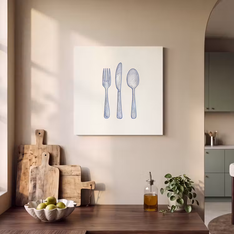 Acoustic Felt - Blue - Cutlery - Line — 3