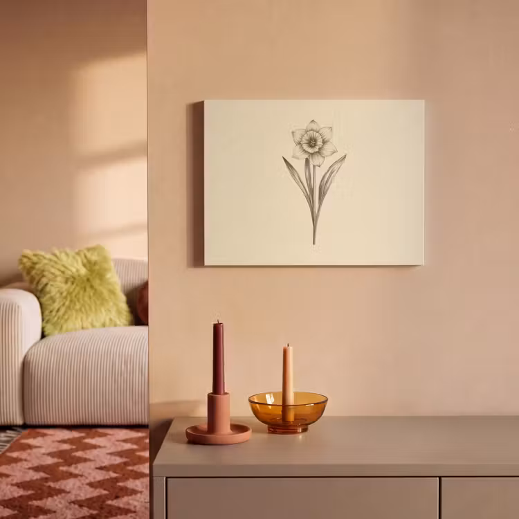 Acoustic Felt - Black - Daffodil - Illustration — 2