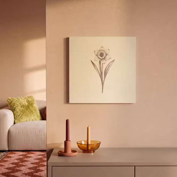 Acoustic Felt - Black - Daffodil - Illustration — 2