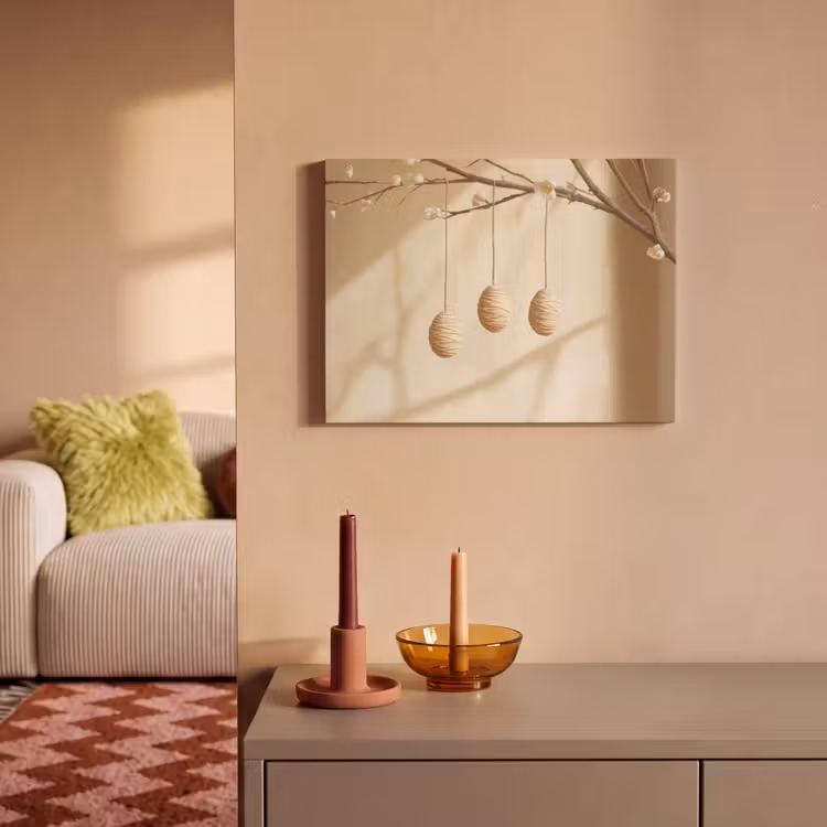 Acoustic Felt - Beige - Easter Branch - Eggs — 2