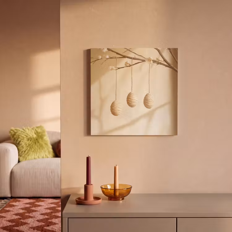 Acoustic Felt - Beige - Easter Branch - Eggs — 2
