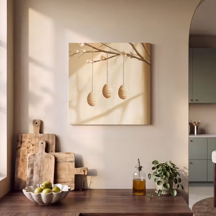 Acoustic Felt - Beige - Easter Branch - Eggs — 3