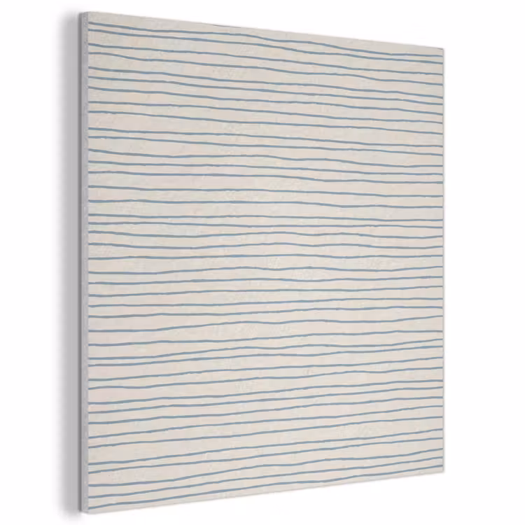 Acoustic Felt - Blue - Stripes - Beige — 1