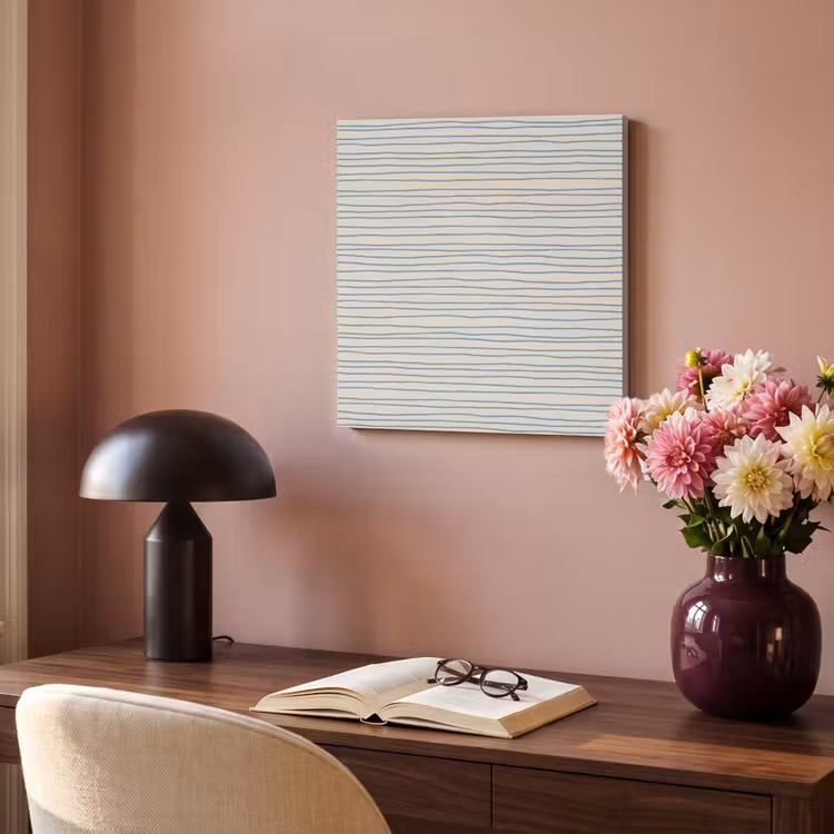 Acoustic Felt - Blue - Stripes - Beige — 4
