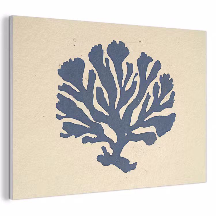 Acoustic Felt - Blue coral - Branching - Beige — 1