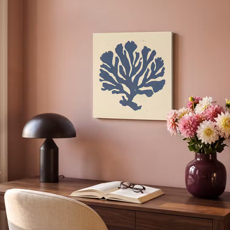 Acoustic Felt - Blue coral - Branching - Beige — 4