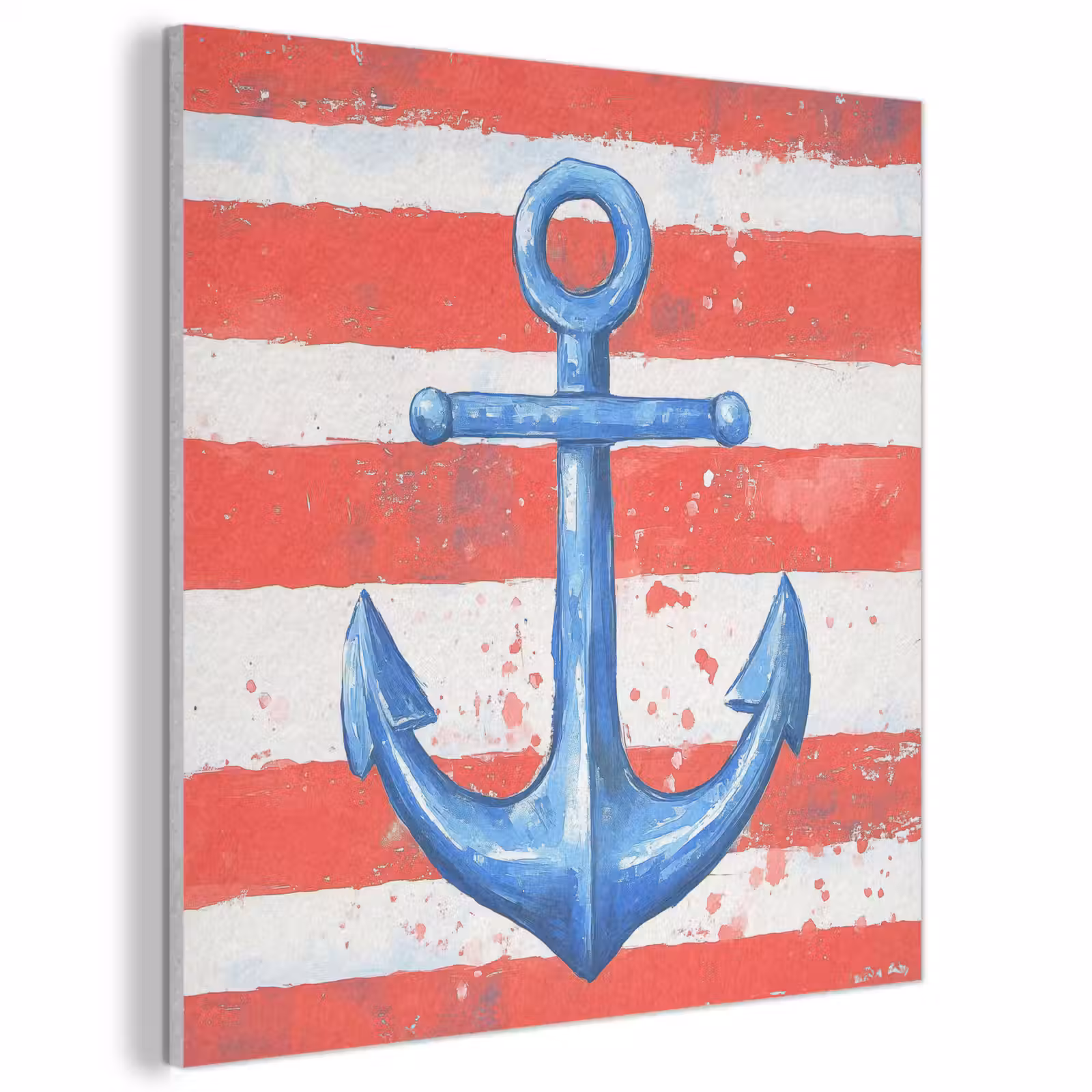 Acoustic Felt - Anchor - Paint splashes - Red - Blue — 1