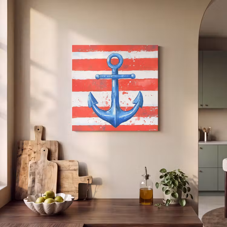 Acoustic Felt - Anchor - Paint splashes - Red - Blue — 3
