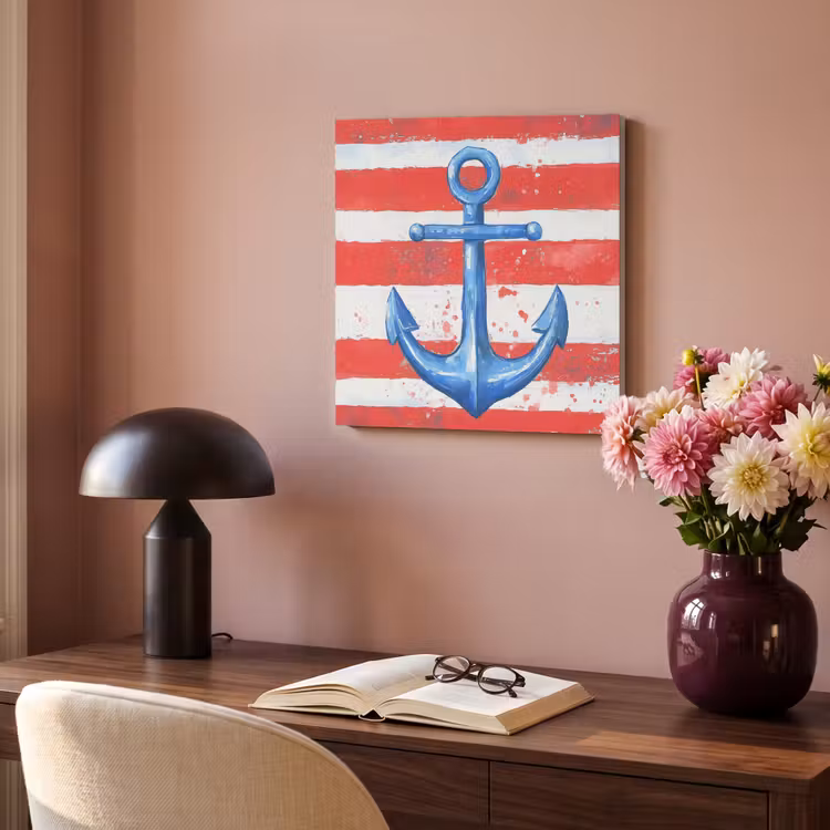 Acoustic Felt - Anchor - Paint splashes - Red - Blue — 4