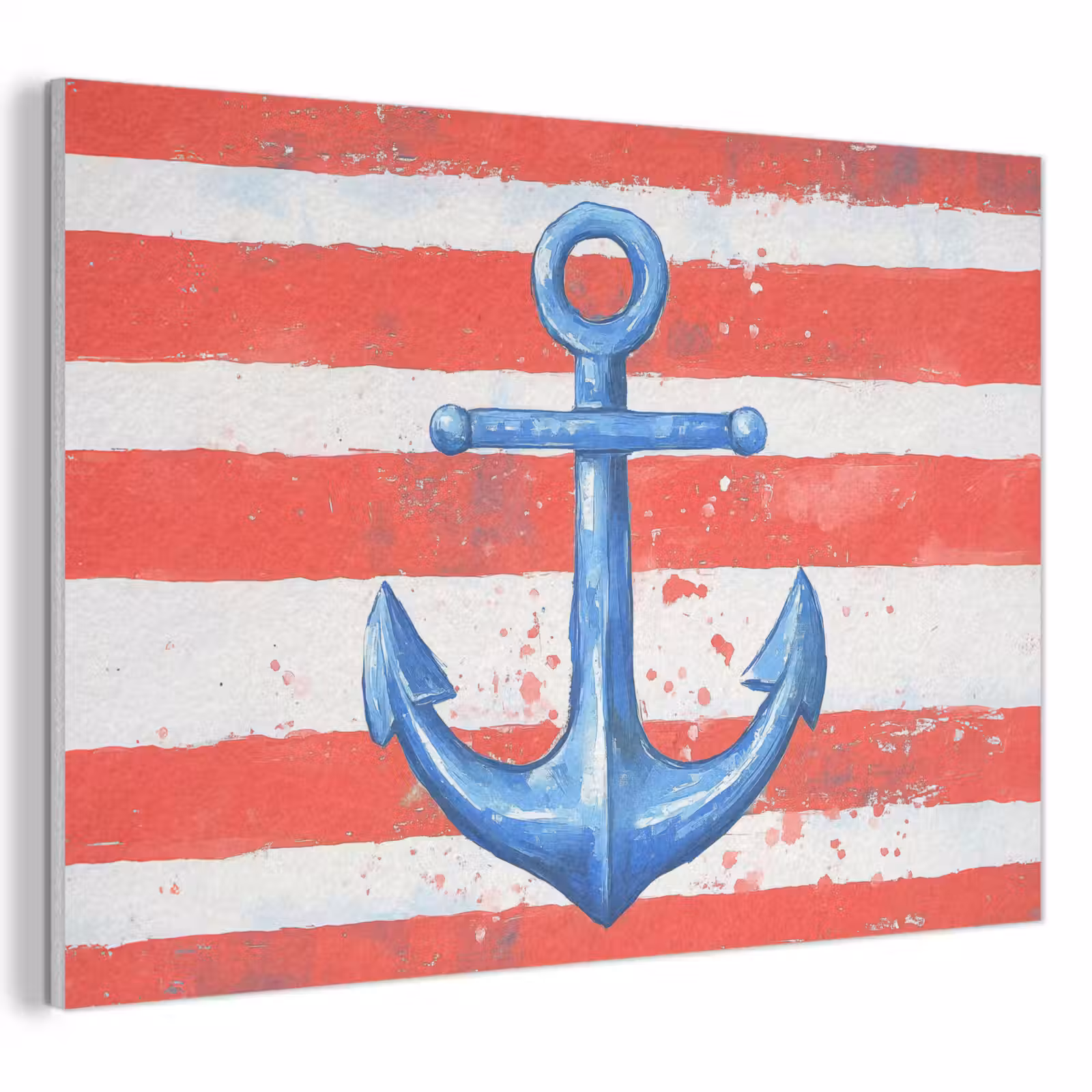 Acoustic Felt - Anchor - Paint splashes - Red - Blue — 1