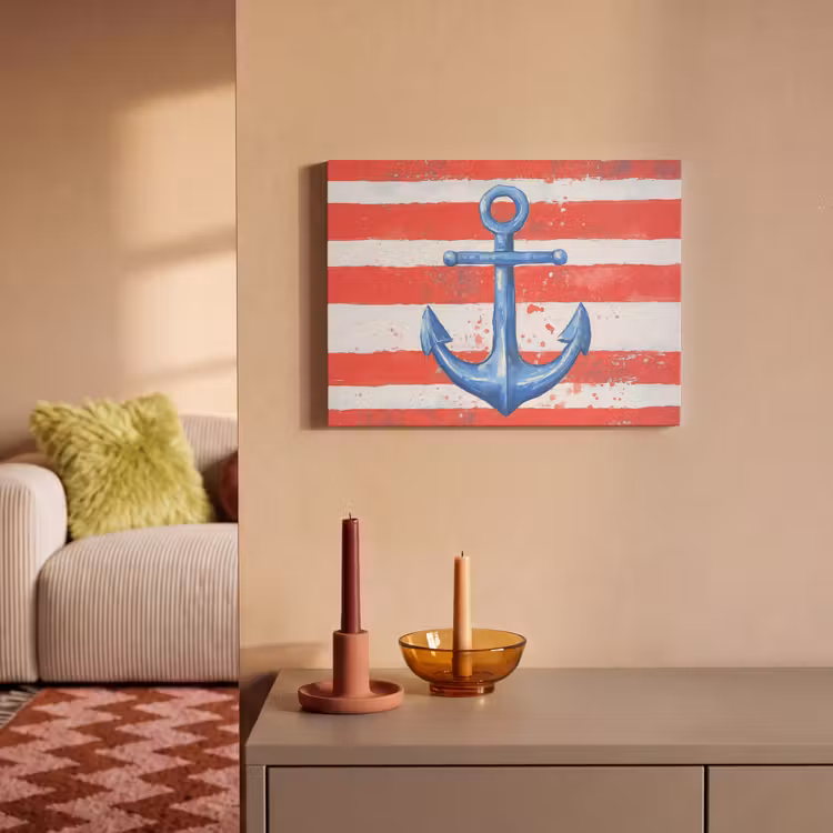 Acoustic Felt - Anchor - Paint splashes - Red - Blue — 2