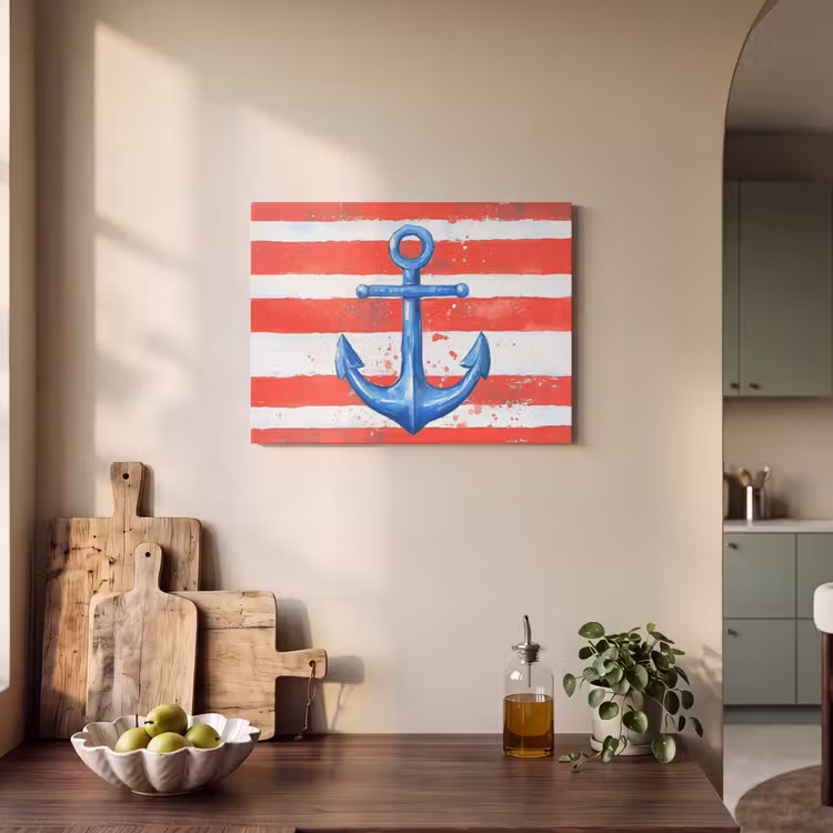 Acoustic Felt - Anchor - Paint splashes - Red - Blue — 3