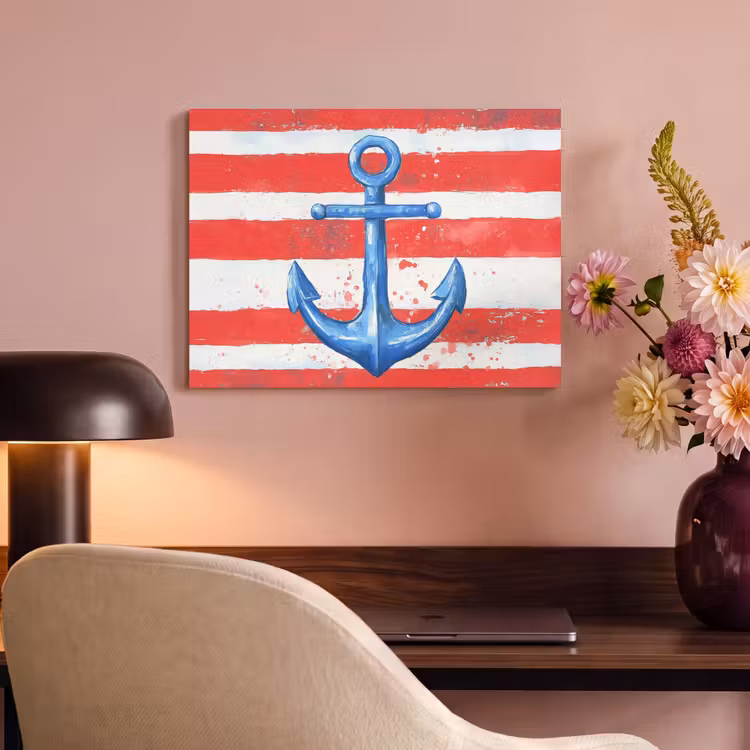 Acoustic Felt - Anchor - Paint splashes - Red - Blue — 4