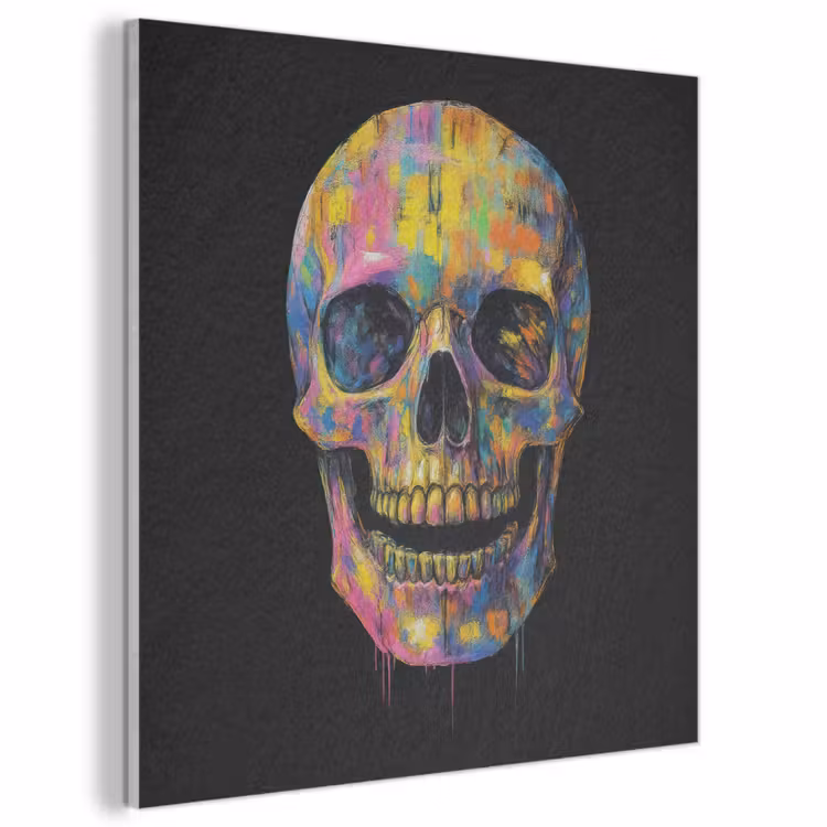 Acoustic Felt - Brush strokes - Skull - Colorful - Abstract — 1