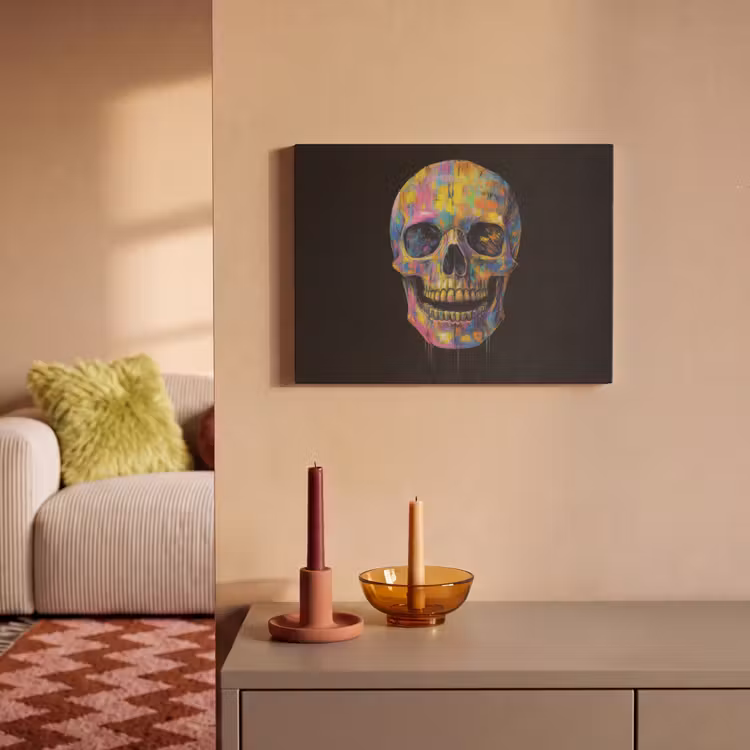 Acoustic Felt - Brush strokes - Skull - Colorful - Abstract — 2