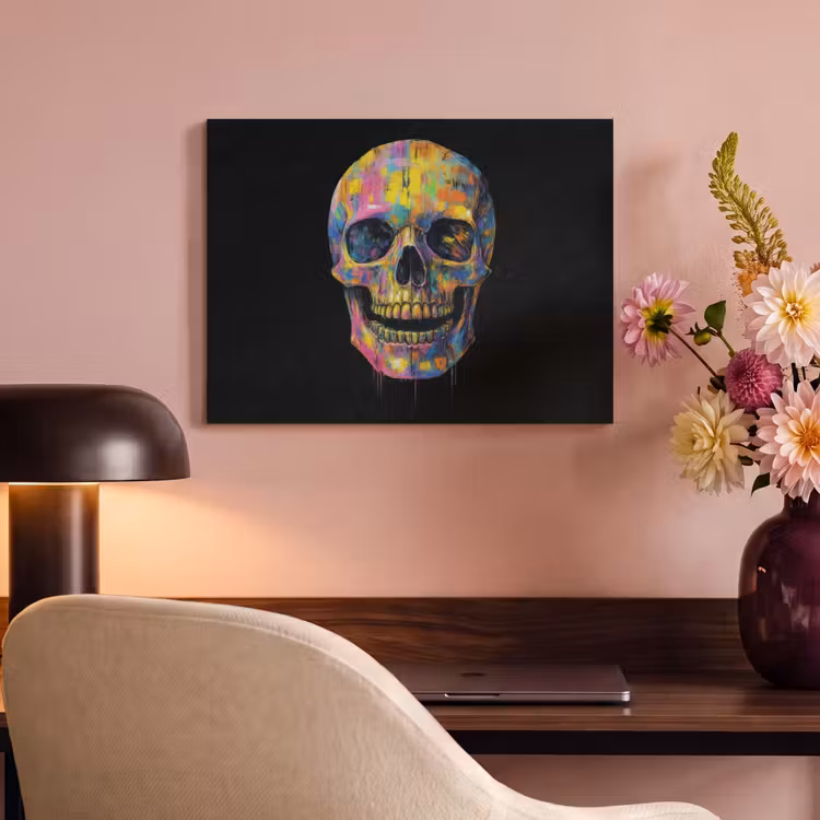 Acoustic Felt - Brush strokes - Skull - Colorful - Abstract — 4