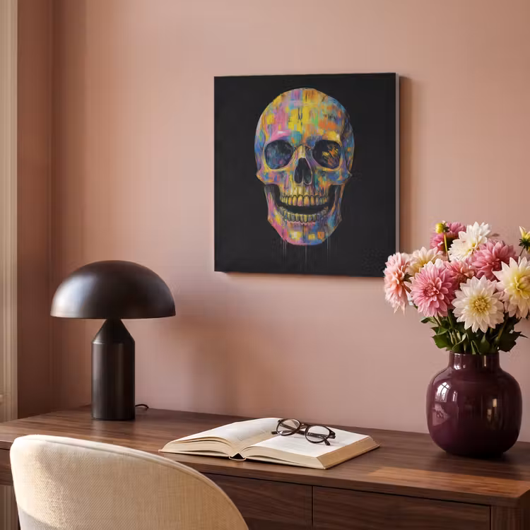 Acoustic Felt - Brush strokes - Skull - Colorful - Abstract — 4