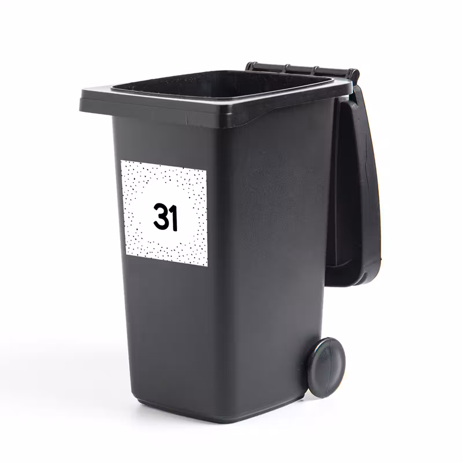 Square house number sticker for containers — 1