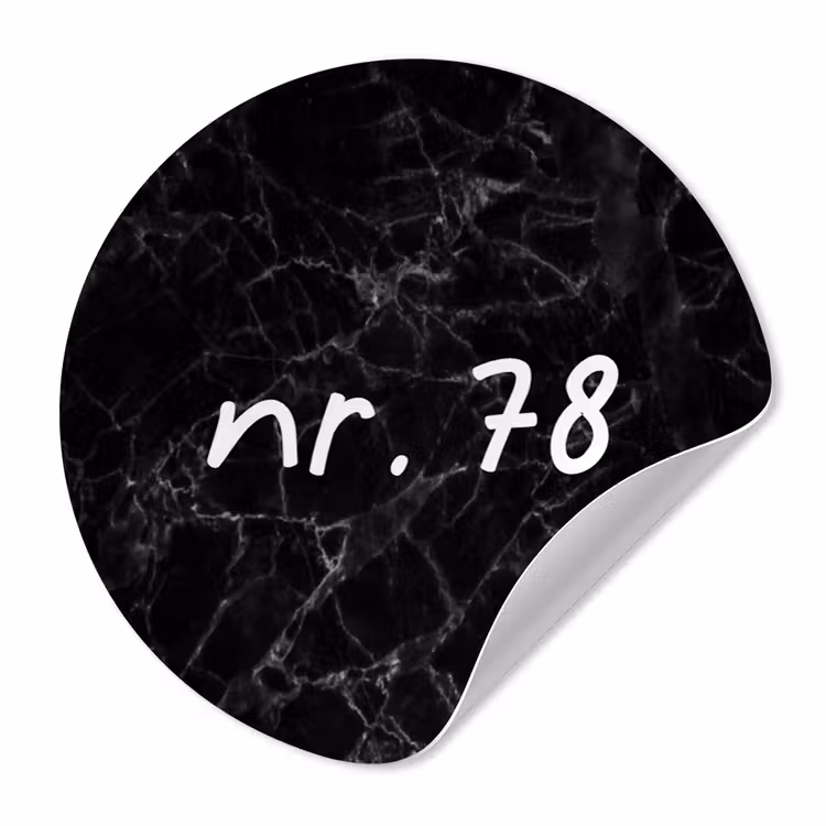 Round House Number Container Sticker — 3