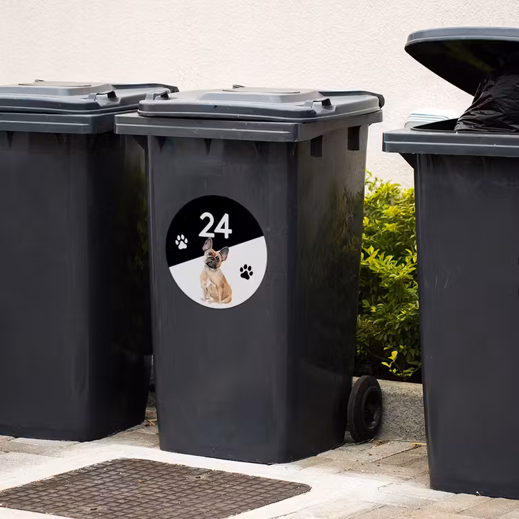 Round House Number Container Sticker — 4