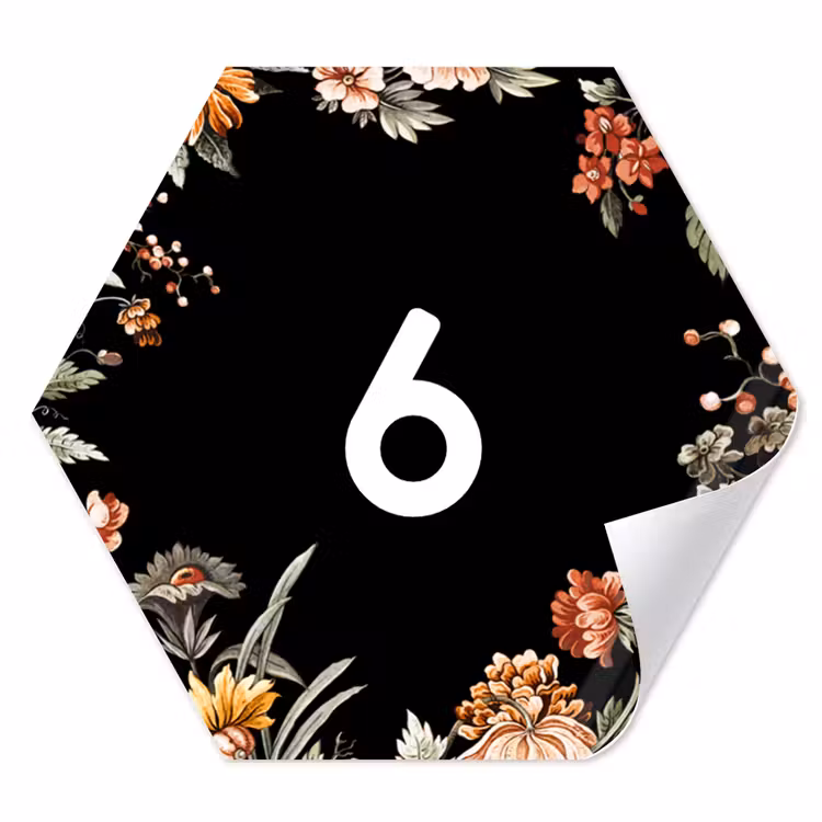 Hexagon house number sticker for containers — 3