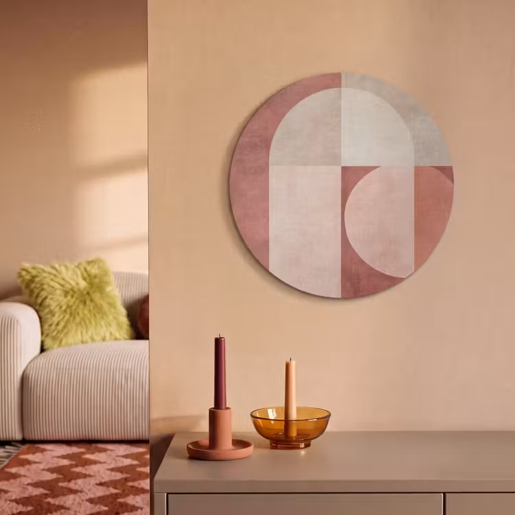 Acoustic painting round - Figures - Abstract - Pink — 3