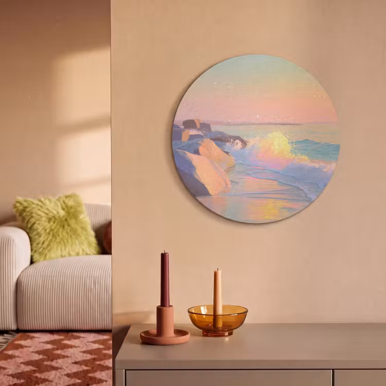 Acoustic painting round - Summer light - Beach - Sparkling accents — 3