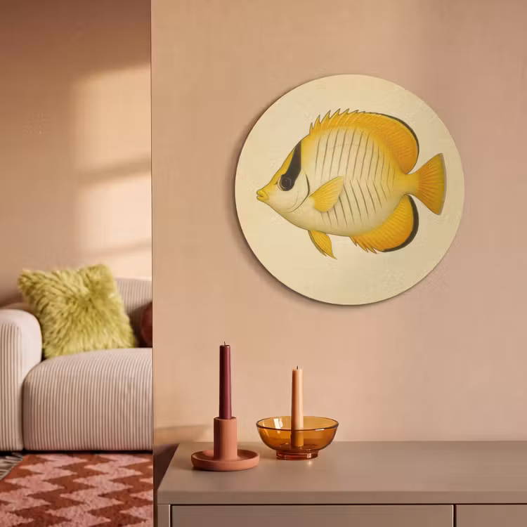 Acoustic painting round - Oval - Fish - Yellow - Scales — 3