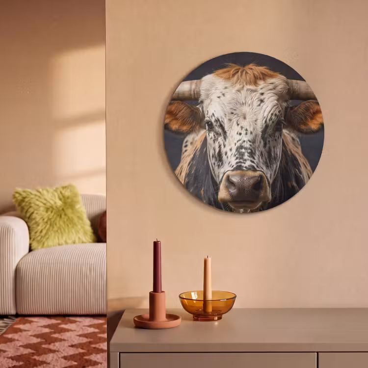 Acoustic painting round - Taurus - Colorful - Horns — 3