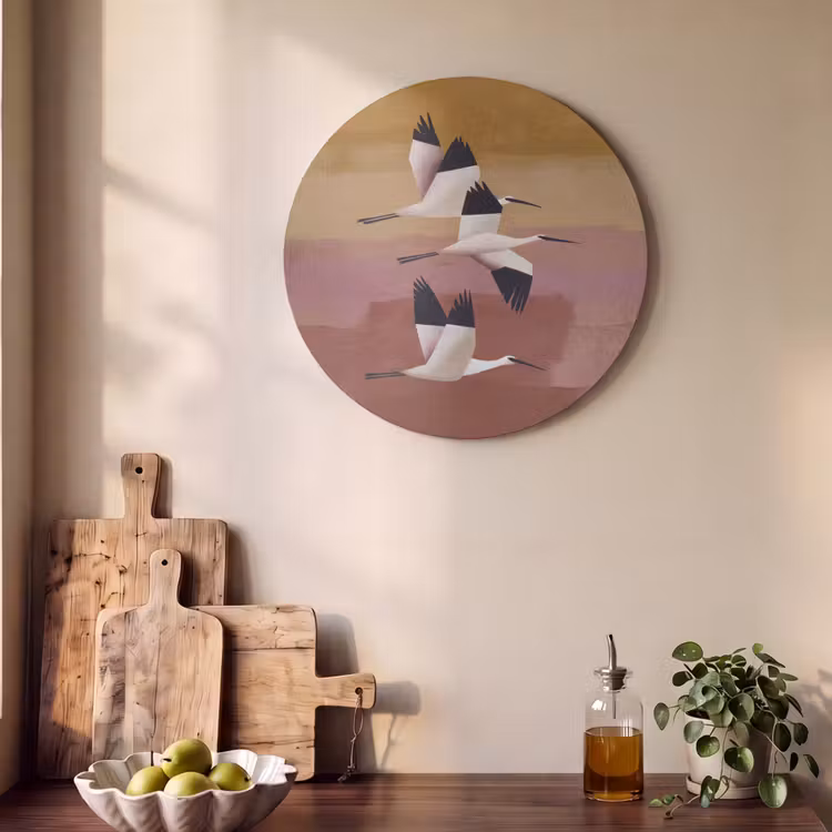 Acoustic painting round - Birds - Beak - Abstract — 4