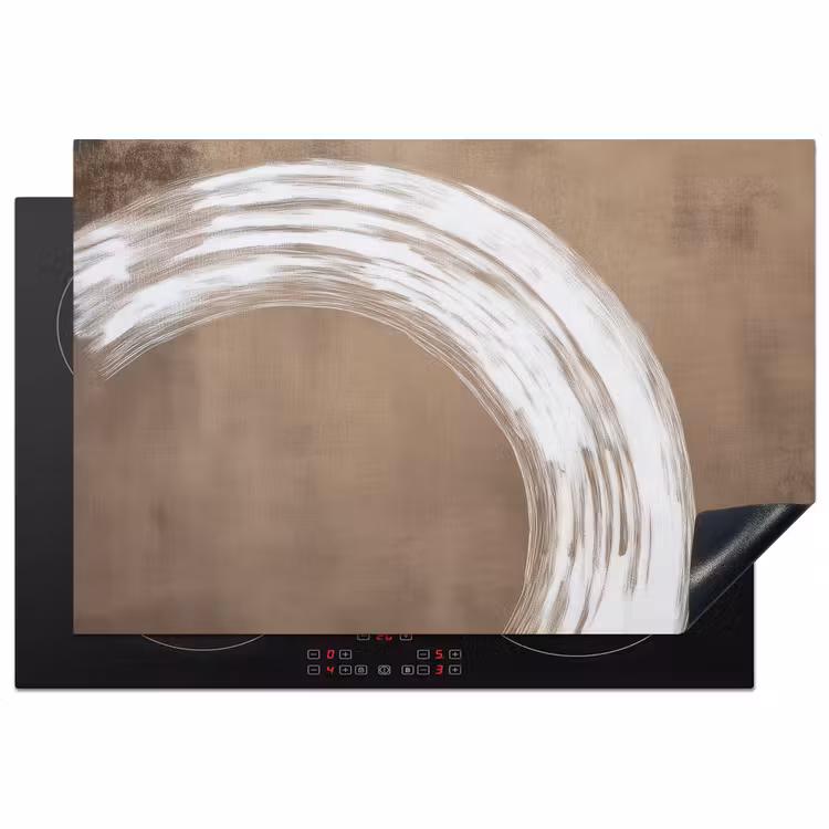 Induction Hob Cover - Paint - Brown - Japandi — 1