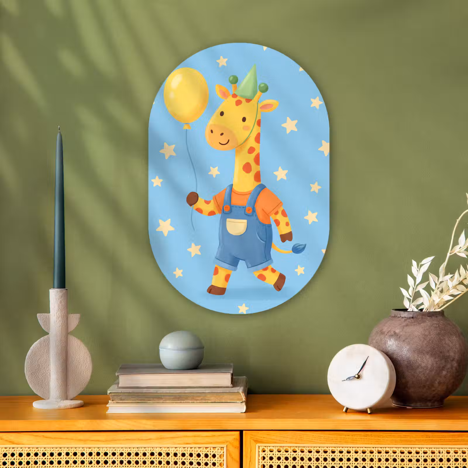 Oval - Plastic - Animals - Giraffe - Balloon - Party - Children's Room — 1