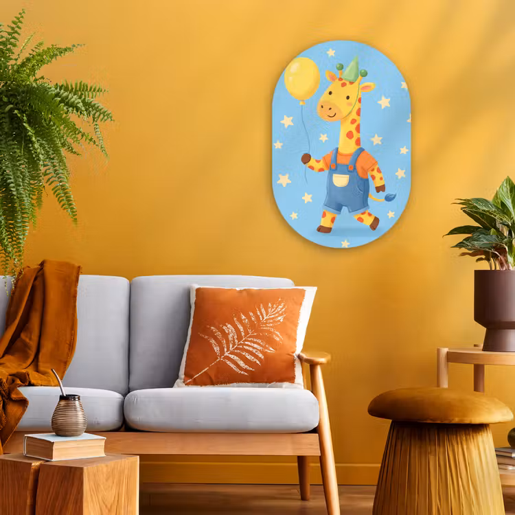 Oval - Plastic - Animals - Giraffe - Balloon - Party - Children's Room — 2