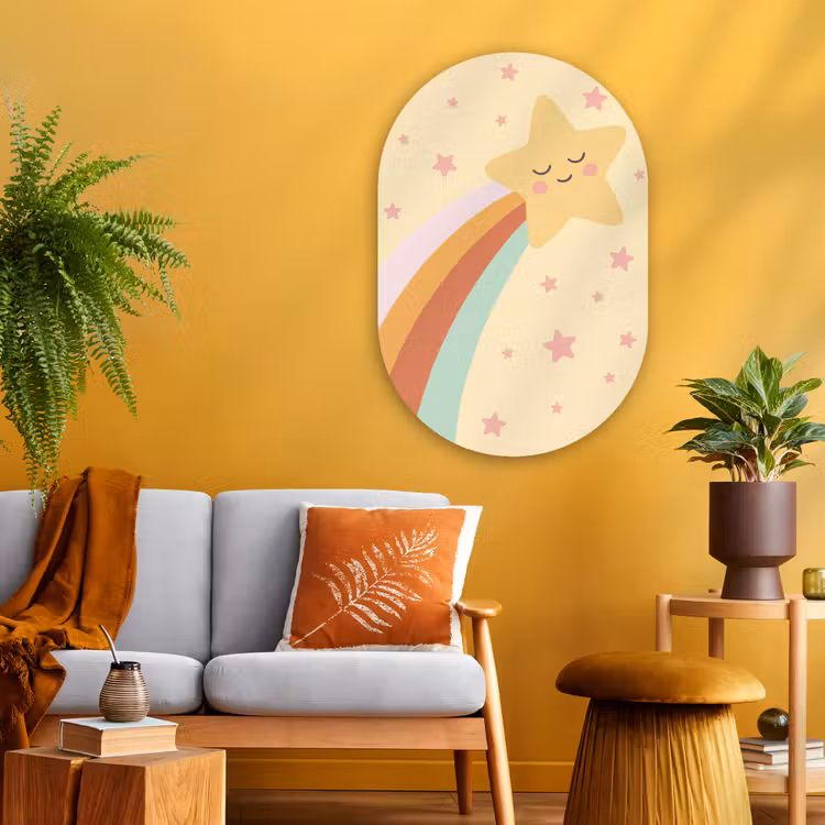 Oval - Glass - Star - Rainbow - Night - Illustration - Pastel — 3