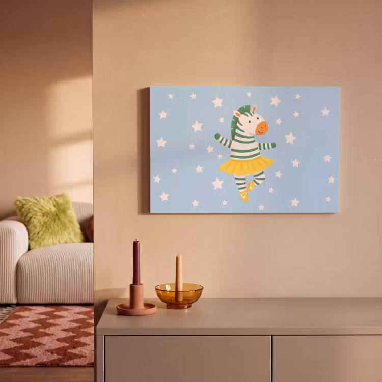 Canvas Print - Animals - Dance - Illustration - Children's Room - Stars — 1