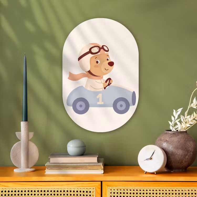 Oval - Plastic - Bear - Car - Children's Room - Cartoon - Playful — 1