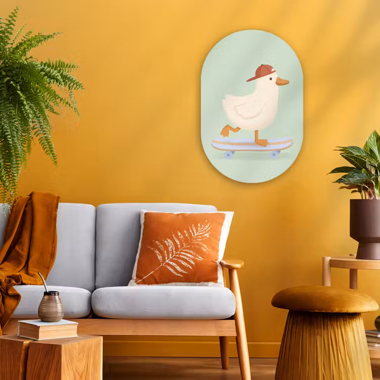 Oval - Plastic - Bird - Skateboard - Animals - Cartoon - Playful — 1